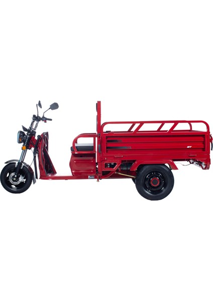 GF710 3 Tekerli Kasalı Elektrikli Moped - Kırmızı modelleri
