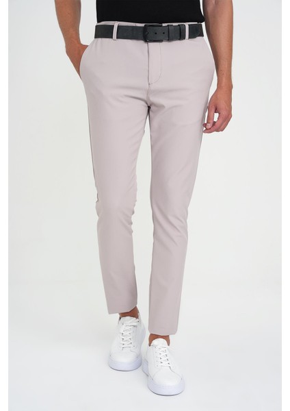 Slim Fit Yan Cepli Esnek Düz Koyu Vizon Pamuk Pantolon P 1197 fırsatları