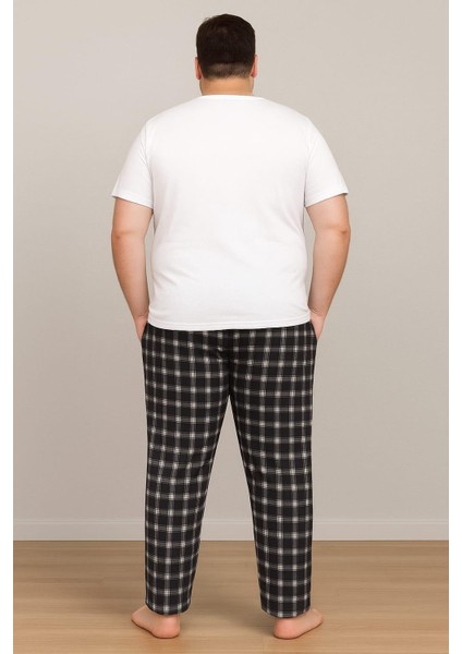 Erkek Desenli Büyük Beden % 100 Pamuk Cepli Tek Alt Siyah fiyatları