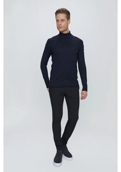 Tr 851 Slim Fit Lacivert Klasik Triko indirimleri