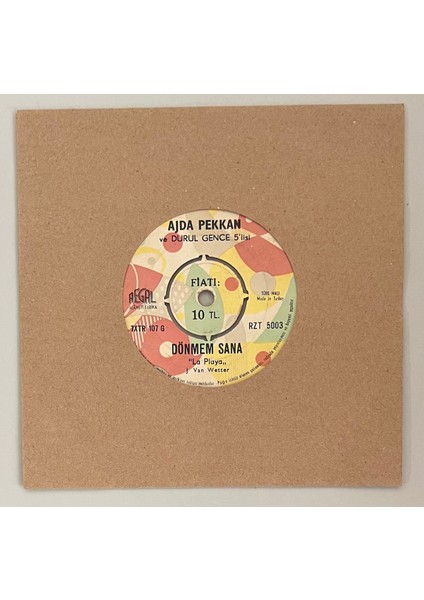 Ajda Pekkan Dönmem Sana - Ilk Aşkım 45'lik Plak (Orjinal 1967 Dönem Baskı 45 Lik Plak)
