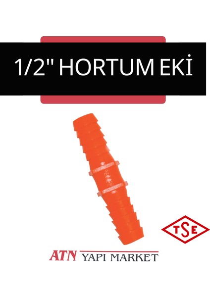 1/2" (20 Mm) Plastik Hortum Eki – Dayanıklı Su ve Hava Hortumu Bağlantı Aparatı