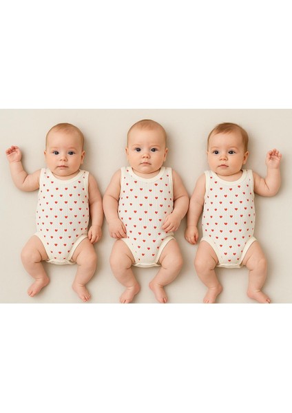 Yenidoğan Bebek Çocuk 3 Parça Body Zıbın Set