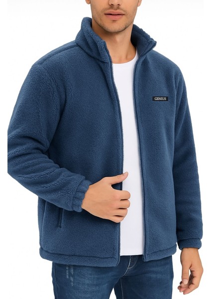 Oversize Peluş Sweatshirt Erkek Polar Sweatshirt Erkek Sweatshirt Oversıze-Peluss