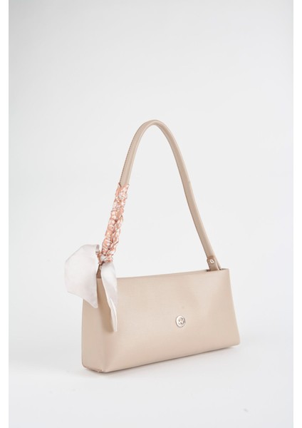 Kadın Zarif Vizon Fular Hediyeli Suni Deri Baget Fermuar Kapama El ve Kol Çantası modelleri