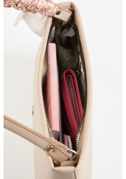 Kadın Zarif Vizon Fular Hediyeli Suni Deri Baget Fermuar Kapama El ve Kol Çantası indirimleri