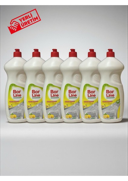 6 Adet 1350 ml Limon Özlü Sıvı Bulaşık Yıkama Deterjanı