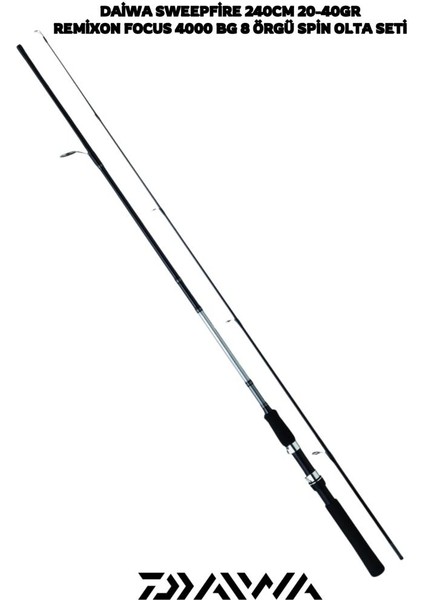 Sweepfire 240CM 20-40GR Remixon Focus Bg 4000 8 Örgü Spin Olta Seti fırsatları