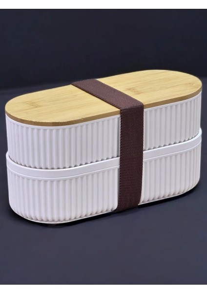 2'li Bambu Kapaklı Saklama ve Beslenme Kutusu – 2 Katlı, 20 x 9 x 5,5 cm fiyatları
