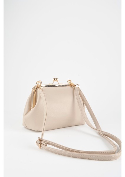 Kadın Vizon Anahtar Charm Hediyeli Burs Kapama Astarlı El Kol ve Omuz Çantası fırsatları