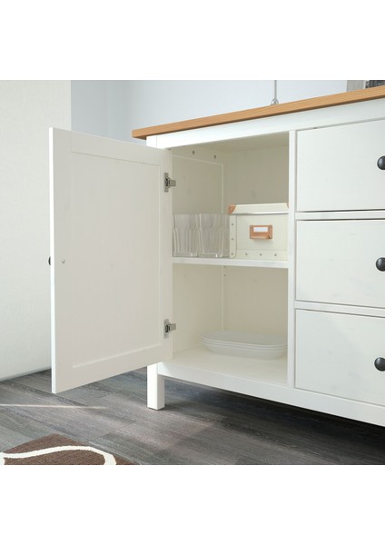 Hemnes Konsol Açık Kahverengi-Beyaz 157X88 cm fırsatları