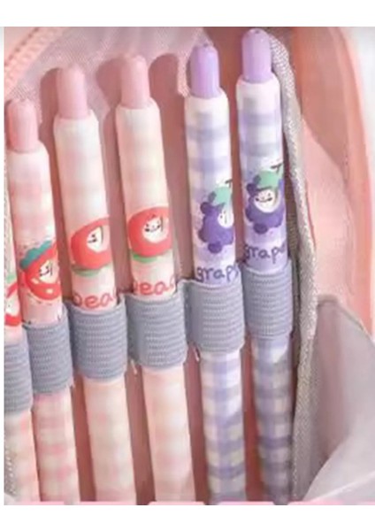 Sanrio Figürlü Çok Bölmeli Geniş Kapasiteli Kanvas Kalemlik Çanta Cüzdan Okul Öncesi Sevimli Hediye