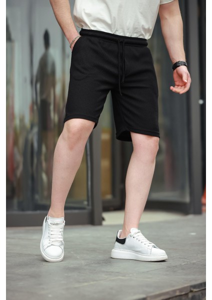 Siyah Basic Erkek Şort E6566
