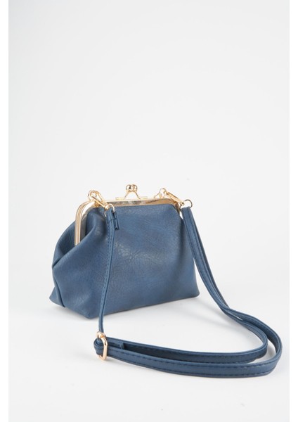 Kadın Lacivert Anahtar Charm Hediyeli Burs Kapama Astarlı El Kol ve Omuz Çantası fırsatları