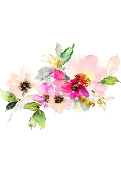 Yuvarlak Pastel Çiçek Desenli Duck Kumaş Masa Örtüsü 150X150 cm indirimleri