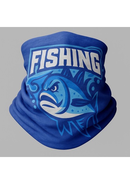 Baskılı Mavi Motorcu Buff Boyunluk Unisex - Motosiklet, Outdoor, Spor Maske Baf