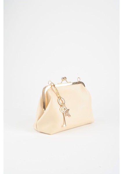 Kadın Sarı Anahtar Charm Hediyeli Burs Kapama Astarlı El Kol ve Omuz Çantası indirimleri