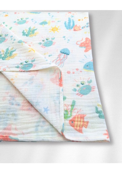 %100 Organik Müslin Bebek Battaniyesi – 95CM*95CM – Hafif ve Hızlı Kuruyan | Momfey modelleri