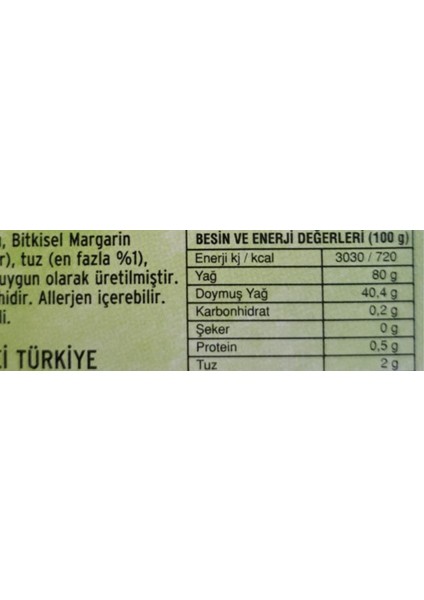 KAHVALTILIK,TOSTLUK,YEMEKLİK TEREYAĞ 1 KG modelleri