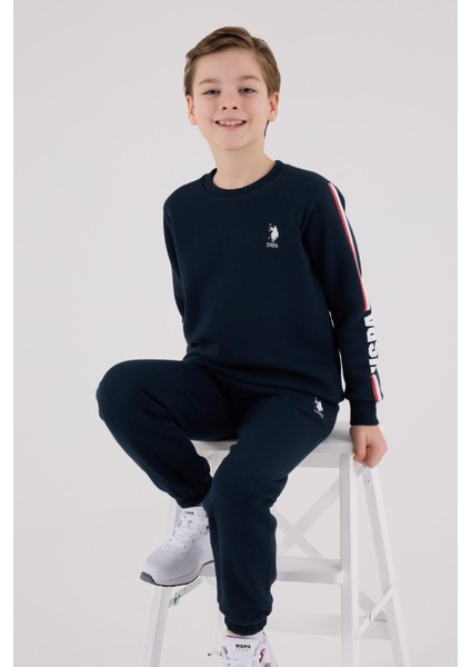 US2207 - Gri Melanj - U.s. Polo Assn Kids Erkek Eşofman Takımı