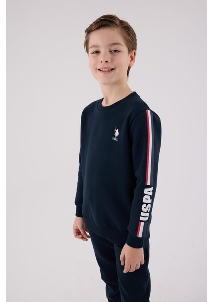 US2207 - Gri Melanj - U.s. Polo Assn Kids Erkek Eşofman Takımı modelleri