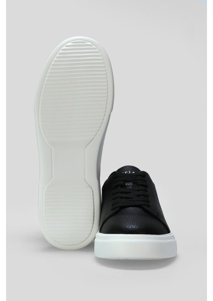 Erkek Tommy Deri Sneaker Ayakkabı 112230222 Siyah fırsatları