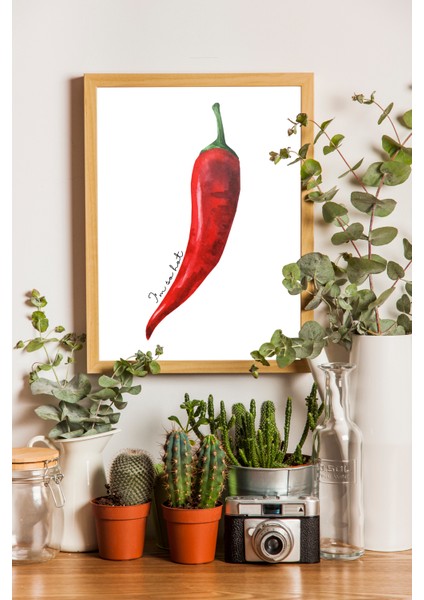 I'm So Hot Fudalab Tasarım Poster - Mutfak Dekorasyonu - Ahşap Çerçeveli