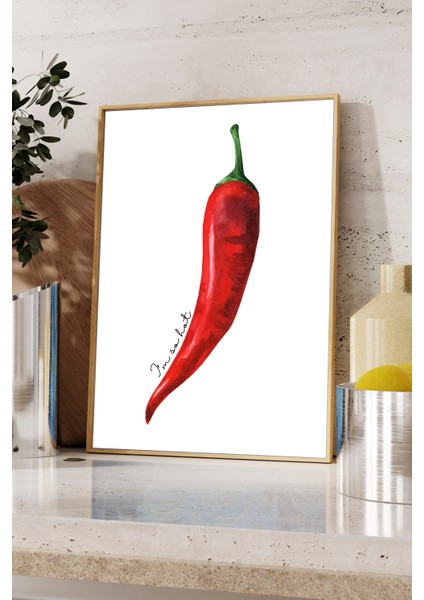 I'm So Hot Fudalab Tasarım Poster - Mutfak Dekorasyonu - Ahşap Çerçeveli fiyatları