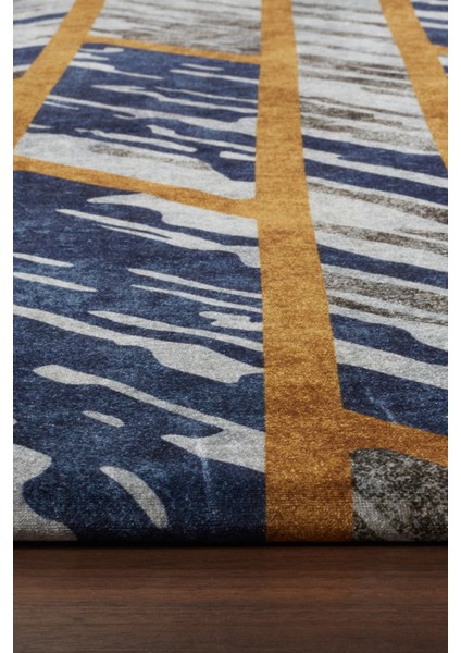 Kadife Dokulu, Lastikli, Sünger Apreli, Kaymaz Taban, Yıkanabilir Modern Desenlerde Halı Örtüsü - 9 M2 fiyatları