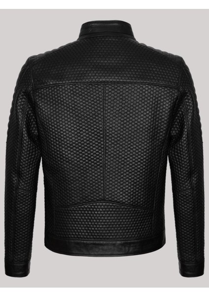 Hakiki Kuzu Derisi Siyah Erkek Deri Mont Petek Desen Deri Ceket fiyatları