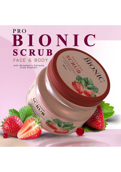 Pro Face And Body Scrub 500 Ml. Çilek