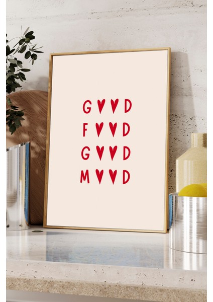 Good Food , Good Mood Tasarım Poster - Mutfak Poster ve Tablo - Çerçeveli fiyatları