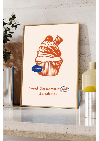 Cupcake Poster - Mutfak Tablo ve Posterleri - Fudalab Özel Tasarım - Ahşap Çerçeveli fiyatları
