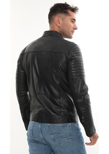 Hakiki Deri Mont Ceket Siyah Slim Fit modelleri