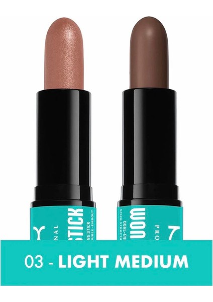 Nyx Professional Makeup Wonder Stick Çift Taraflı Krem Kontür & Aydınlatıcı Stick - Light Medium fiyatları