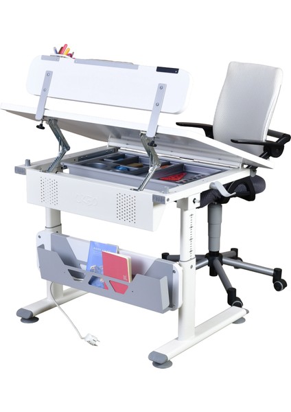 Mini Advanced Çalışma Masası ve Sandalye Takımı, Yükseklik Ayarlı Çalışma Masası, Kız-Erkek Çocuk Beyaz Ders Çalışma Masası fiyatları