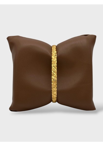 Çelik 22 Ayar Altın Kaplama Desenli Kalın Ajda Bilezik - 1 Adet fiyatları