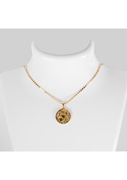 Renkli Taşlı 6 Figürlü Kadın Kolye, Ayarlanabilir Zincir Uzunluğu, Zincir ile Birlikte Gönderilir Ve 3 Zincir Seçeneği