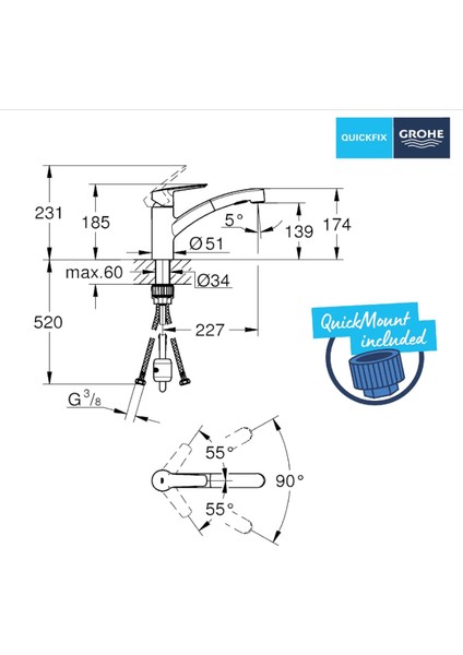 Start Spiralli Eviye Bataryası | 90˚ Dönüş Açısı | Mat Siyah | 303072431 fırsatları