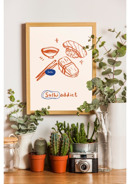 Suşi ( Sushi ) Poster ve Tablosu - Ahşap Çerçeveli