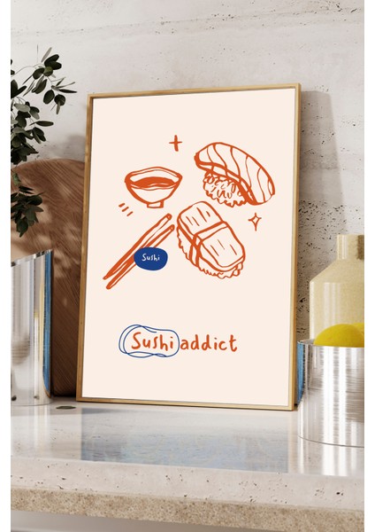 Suşi ( Sushi ) Poster ve Tablosu - Ahşap Çerçeveli fiyatları