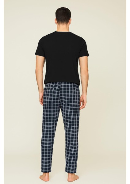 Erkek Desenli Cepli % 100 Pamuk Tek Alt Lacivert fiyatları