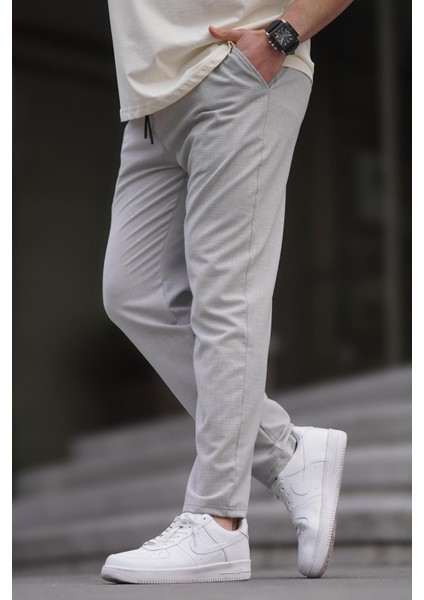 Gri Düz Paça Erkek Pantolon 6535