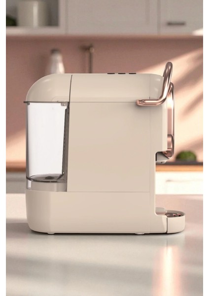 Espresso & Cappuccino Makinesi Kapsül Kahve Makinesi Krem EM-542 Belezza modelleri
