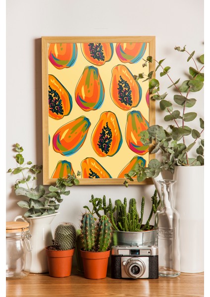 Mutfak Için Tasarım Poster ve Tablo - Ahşap Çerçeveli