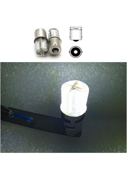 ( 2 x Adet ) 1 Takım 24V 93 21W LED Sinyal Ampul Silikon Beyaz