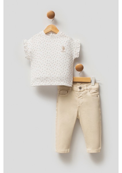 Kız Bebek Ekru Pijama Takım 50322906-VR019