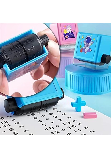Çocuklar Için Eğlenceli ve Öğretici Matematik Toplama Işlemleri Kaşesi, Eğitim Öğrenme Için Çarpım Tablosu Kaşesi Mürekkep Hediyeli Matematik Rulosu Damgası modelleri