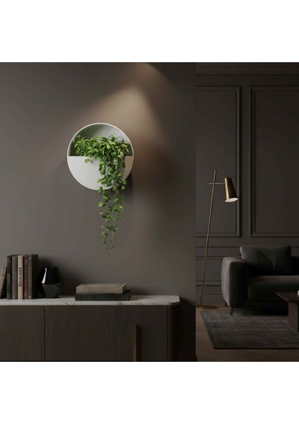 Aura Levitia Fiber Saksı - 30CM x 15CM Duvar Saksısı