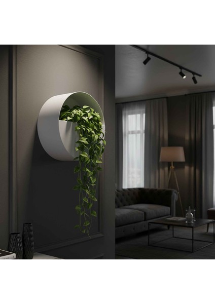 Aura Levitia Fiber Saksı - 30CM x 15CM Duvar Saksısı fırsatları